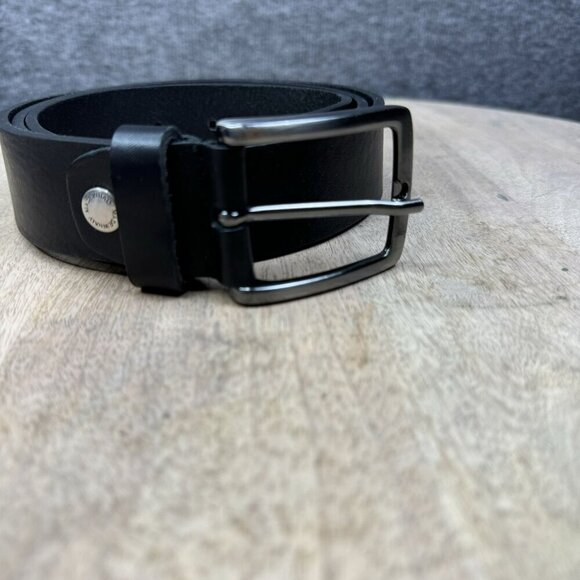 Cinture Dautore Mens Belts Genuine Leather Silver Buckle SIze 40 Italian - Picture 9 of 9